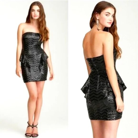 💋STUNNINGLY BEAUTIFUL💋 Vintage Strapless Sequin Dress - Picture 1 of 15